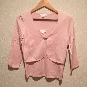 Ann Taylor silk sweater set - small